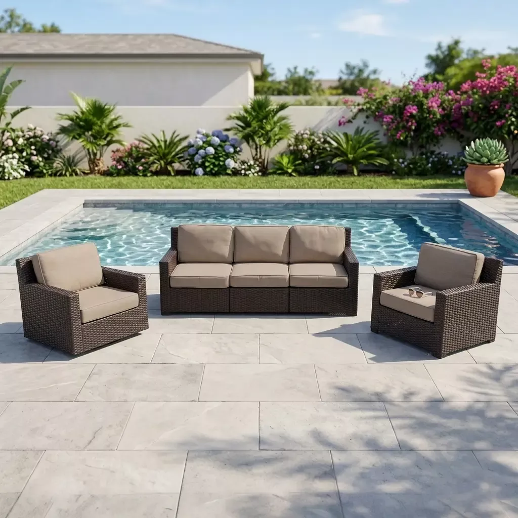 St. Kitts 3 Piece Sofa Group - Lifeguard Ostrich