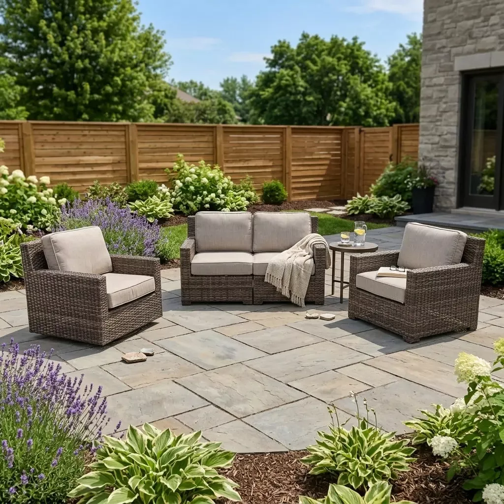 St. Kitts Grey 3 Piece Loveseat Group - Makar Oyster