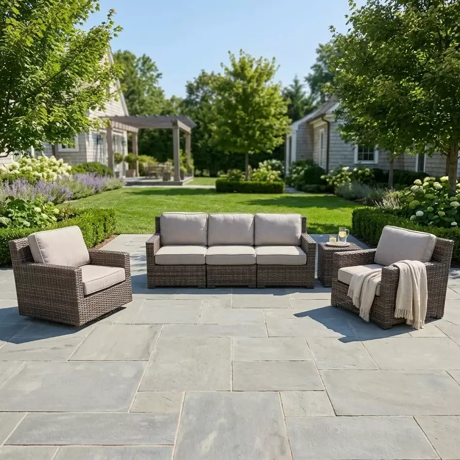 St. Kitts Grey 3 Piece Sofa Group - Makar Oyster