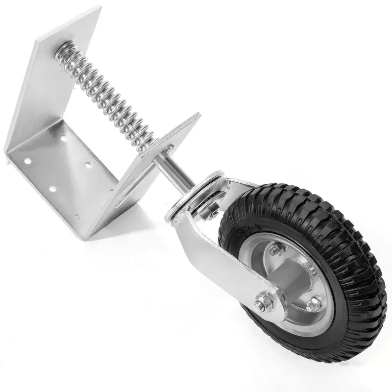 Stark USA Universal 8″ Spring-Loaded Gate Wheel Caster Flat-Free Tire Swivel