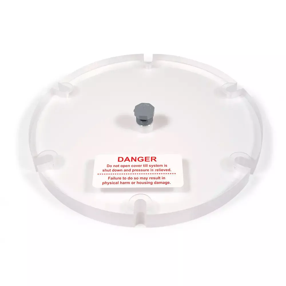 Strainer SW/RSW Clear Acrylic Cover – Center Vent – 10 Inch Strainers – 1991-2009