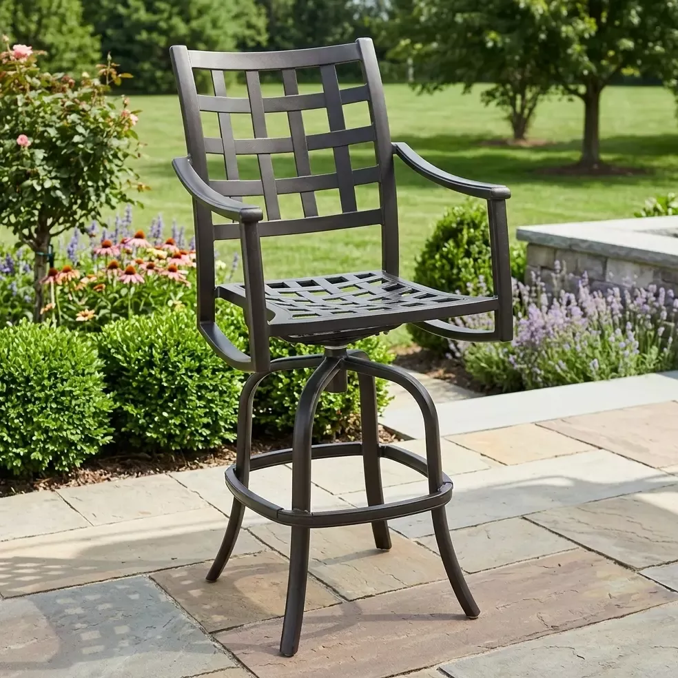 Stratford Black Swivel Barstool
