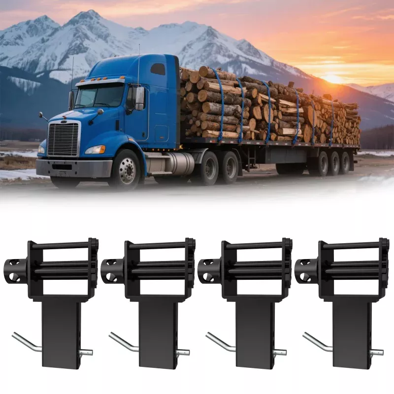 Trailer Stake Pocket Winch Utility Capacity 16200 LBS Flatbeds Trailers Trucks Black