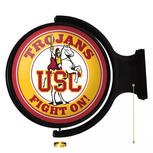 USC Trojans Mascot Logo Rotating Lighted Wall Sign