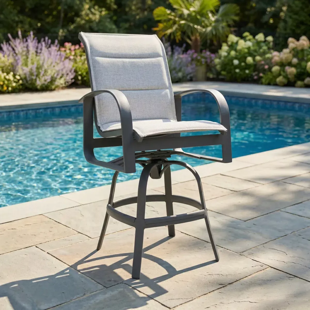Wakefield Padded Swivel Barstool