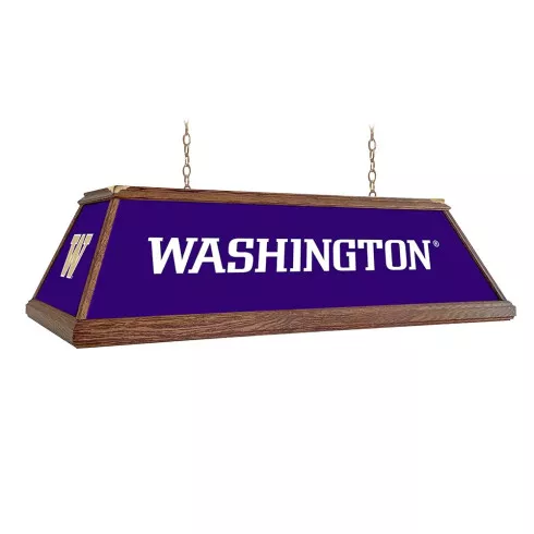 Washington Huskies: Premium Wood Purple Pool Table Light