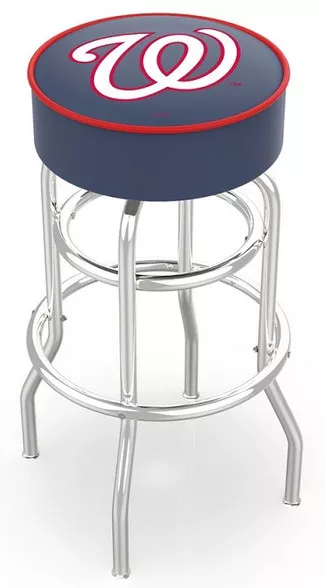 Washington Nationals Chrome Swivel Bar Stool, L7C1,Various Heights