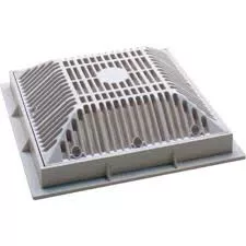 Waterway 9" X 9" Square Frame and Grate, White | 640-4790 V